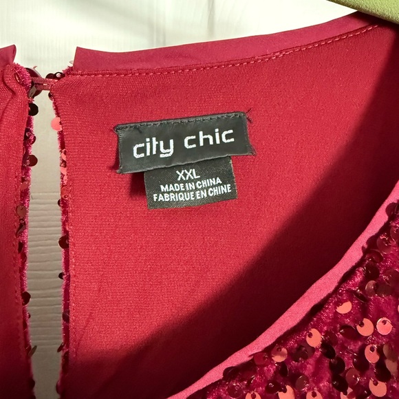City Chic Brand Elegant Sequin Cocktail Dress 24W - Picture 3 of 4